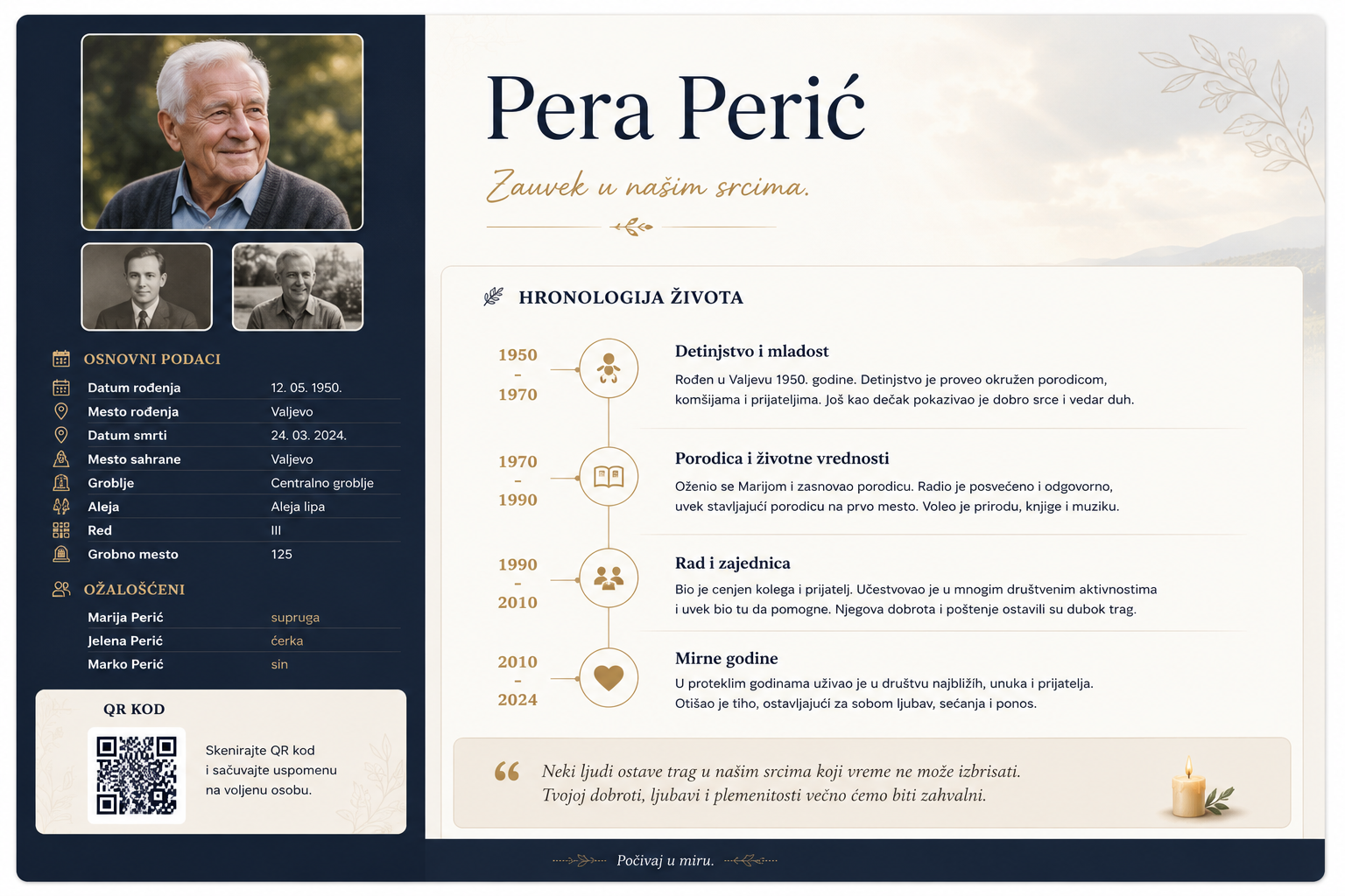 Preview memorijalne stranice